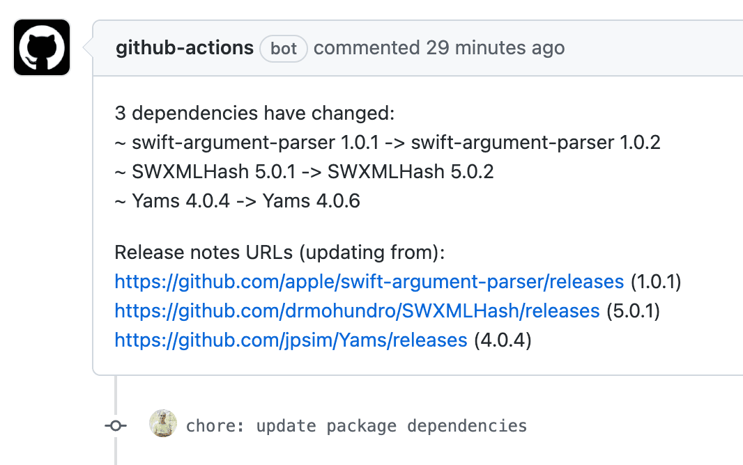 Automate the way you keep up with dependency changes in your Swift Package