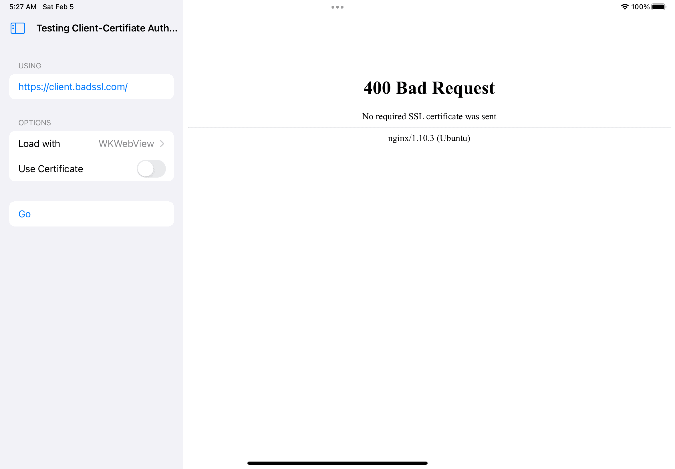 Client Certificate Handling on iOS