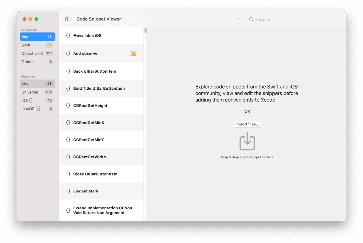 Find helpful iOS and Swift Code Snippets