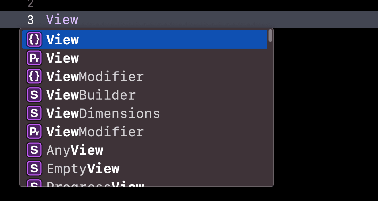Predefined SwiftUI code snippets in Xcode