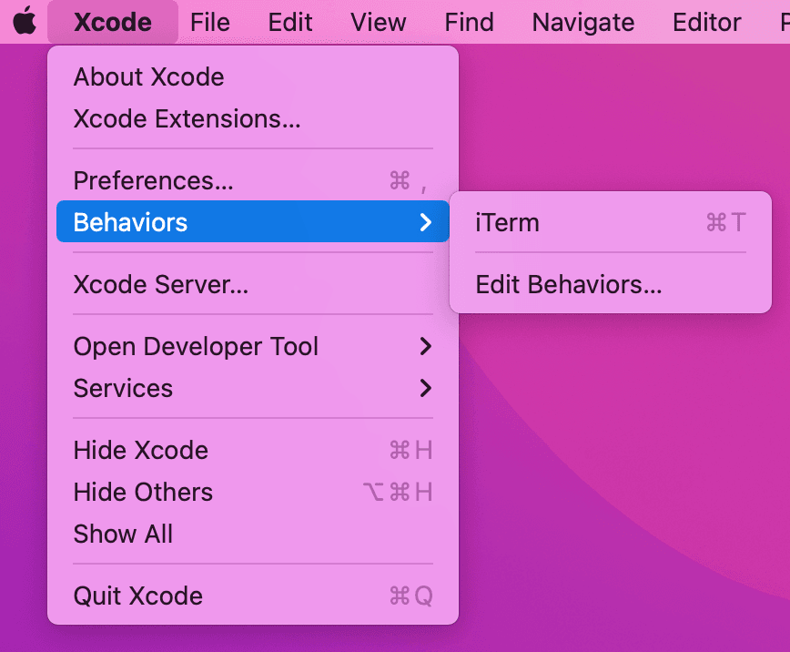 Open your terminal from Xcode