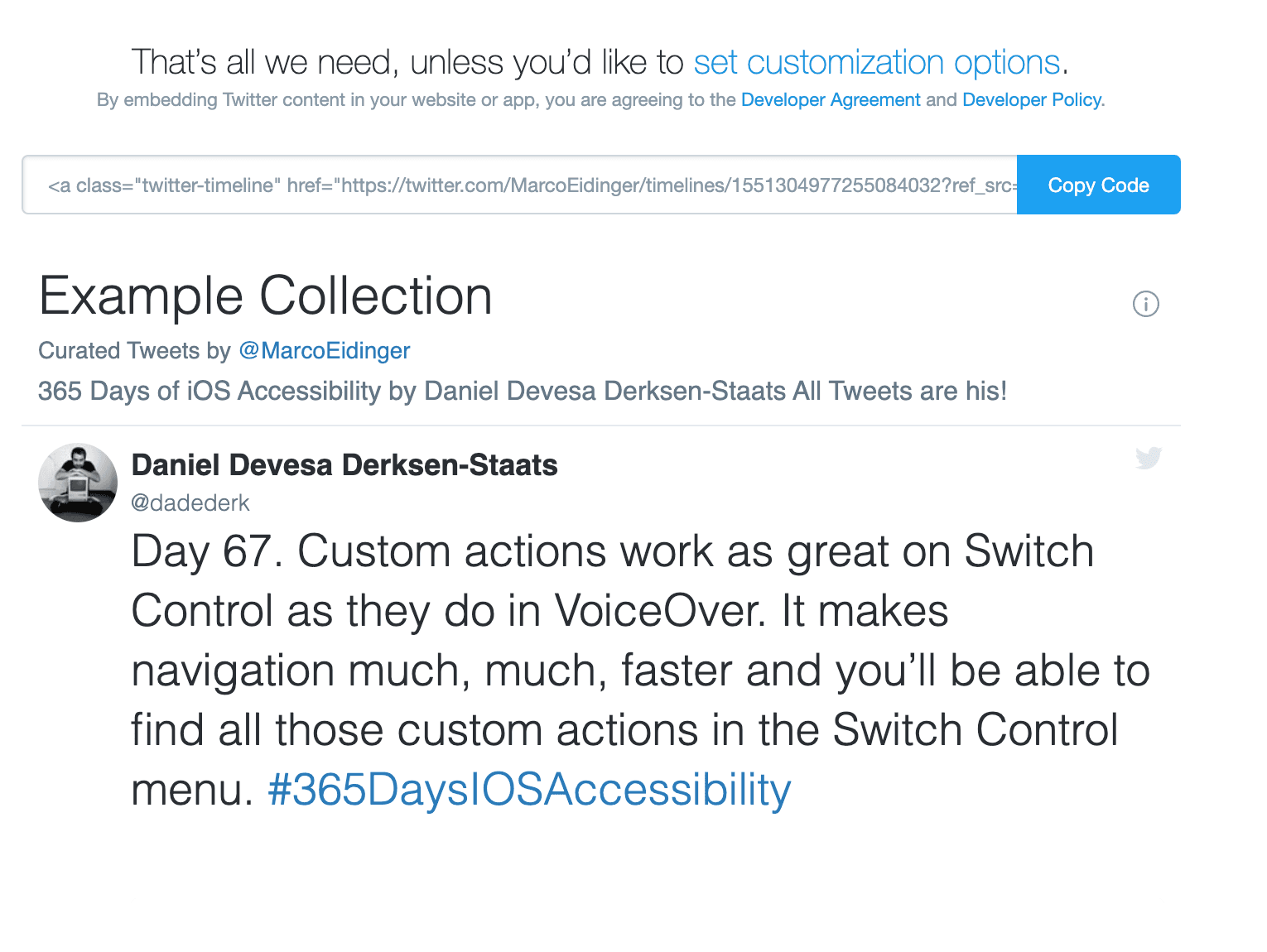Create and share a collection of Twitter Tweets
