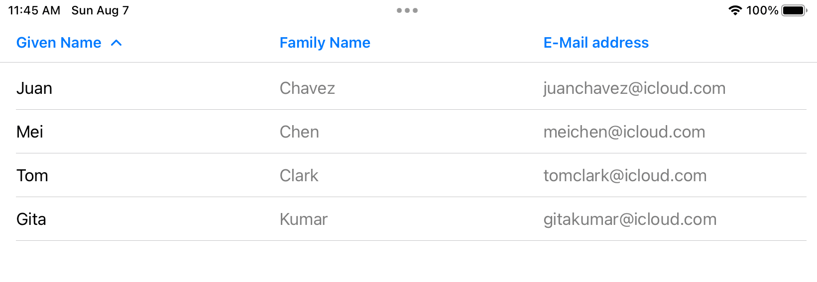 SwiftUI's Table View on iOS 16