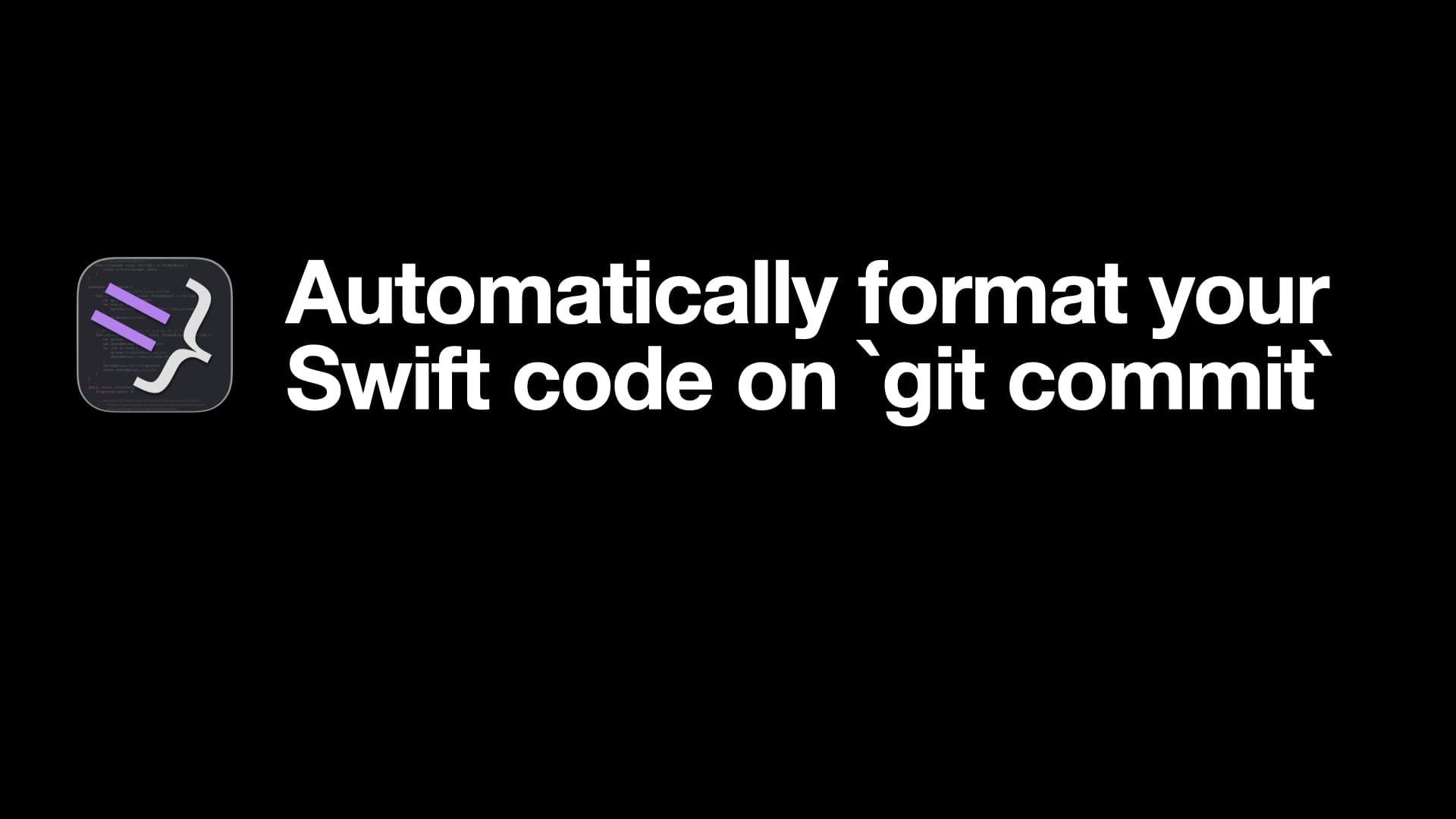 Automatically format your Swift code when committing your work