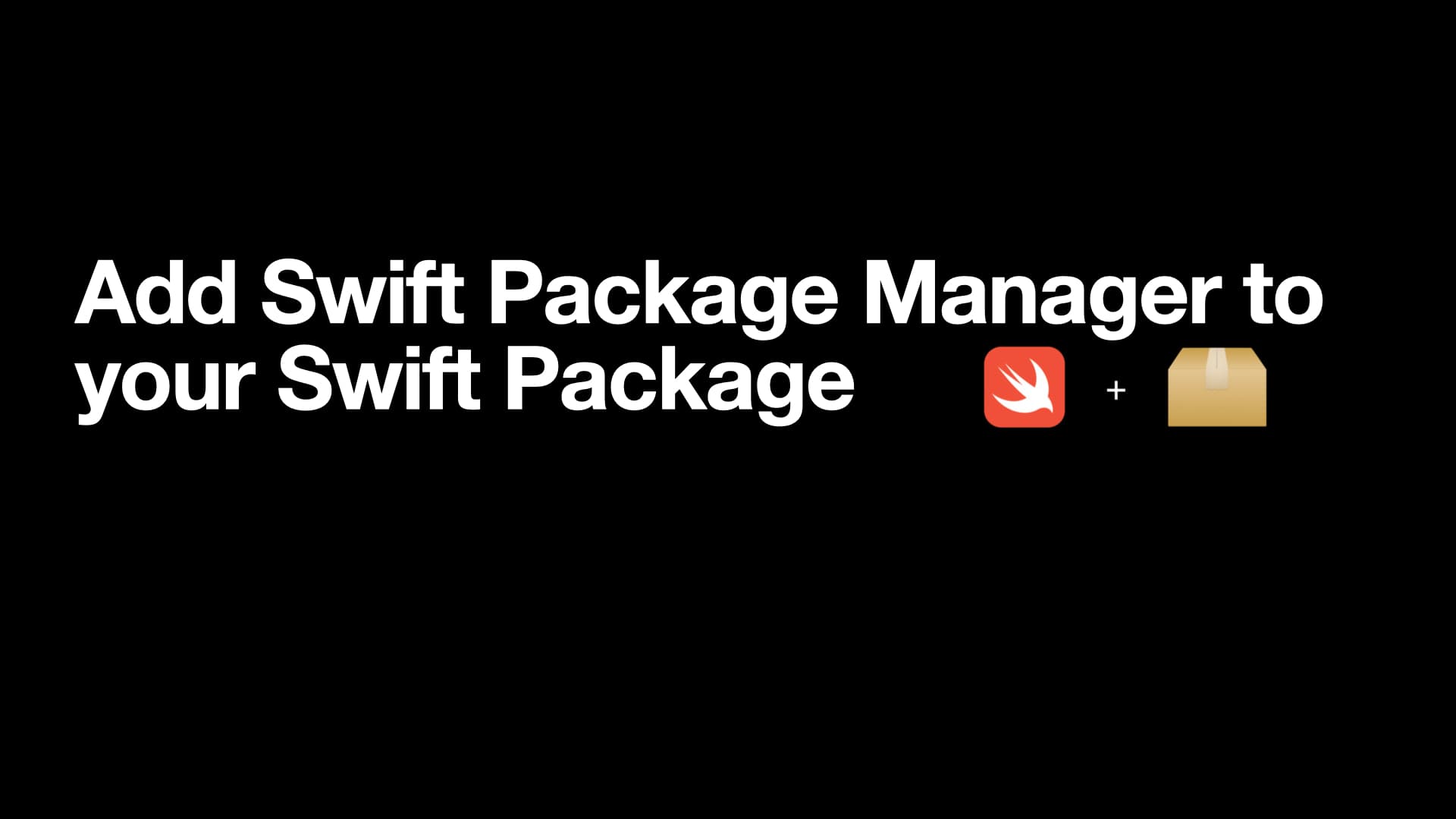 Use Swift Package Manager in your own Swift Package