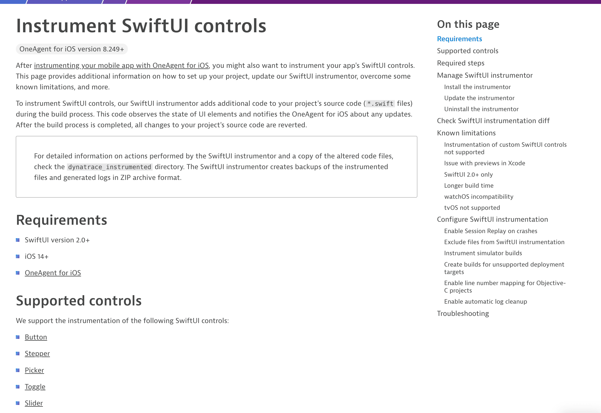 Follow-up: SwiftUI limitations for Mobile Analytics